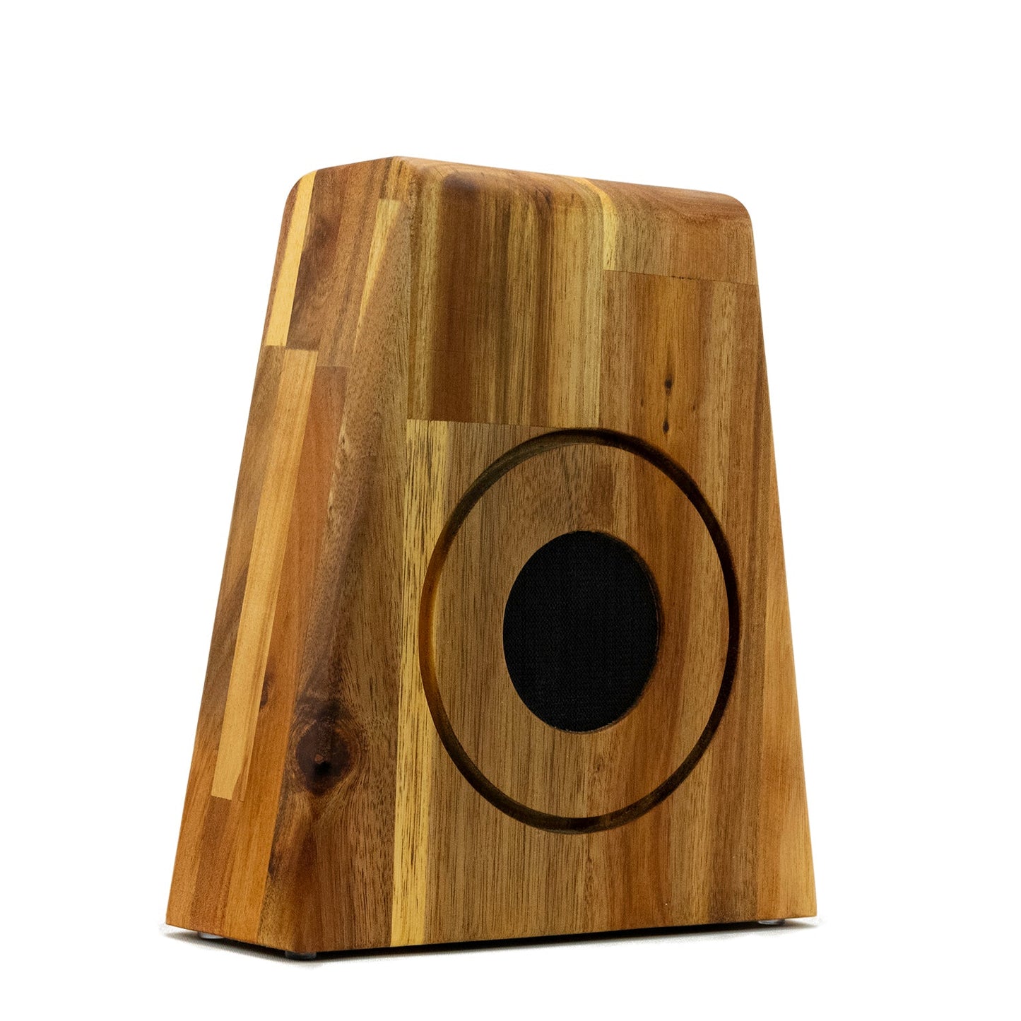 Der Kopfhörerständer PHONEBLOCK mit innenliegendem Ohrpolsterschutz und breiter Bügelauflage. phonotastisch