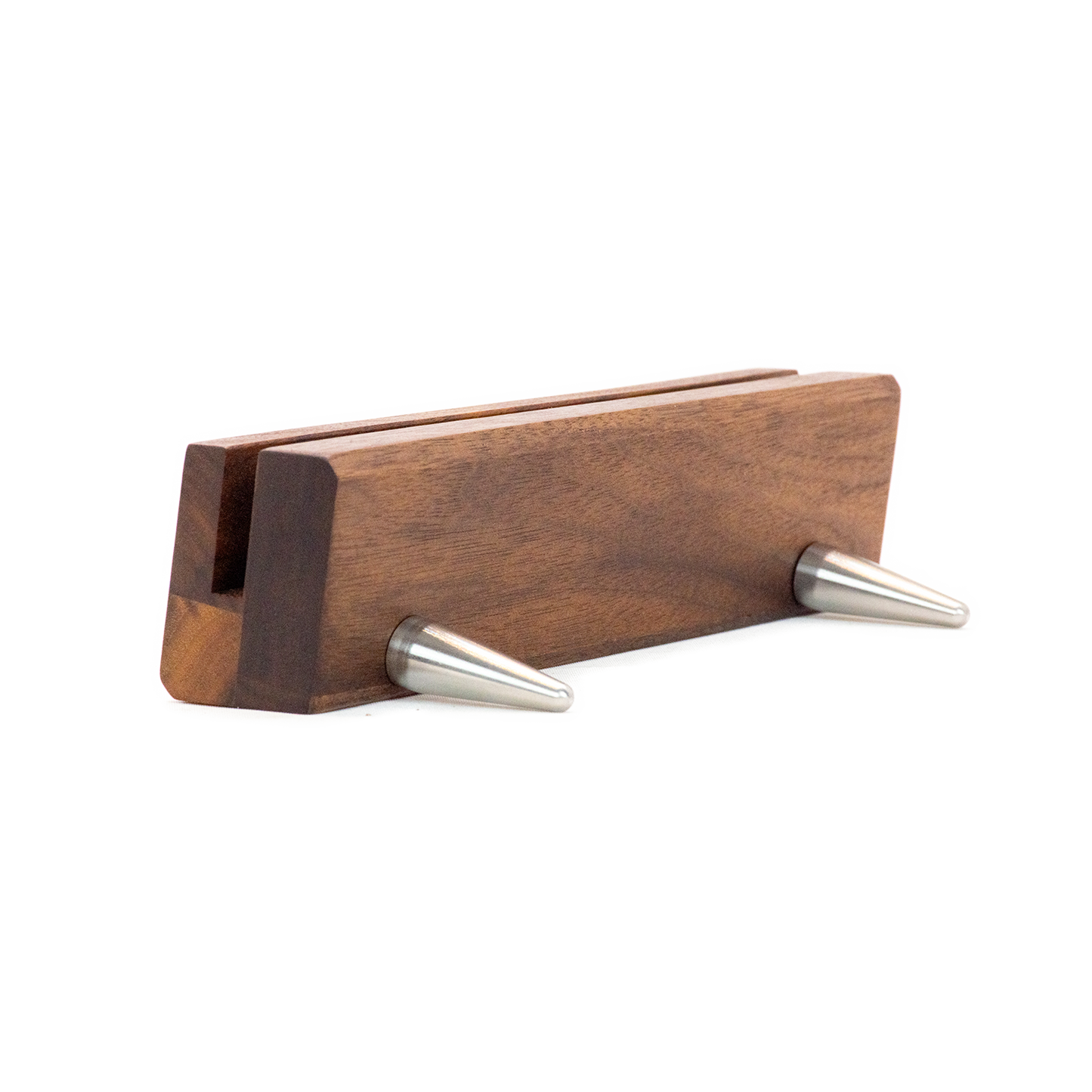KRONOS SteelLine – Schallplattenständer aus Massivholz mit Edelstahldetails phonotastisch