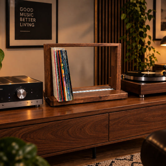 Schallplattenregal FRAME Flex mit VinylLock | Vinylhalter für LPs | Vinylregal für bis zu 100 Vinyl phonotastisch
