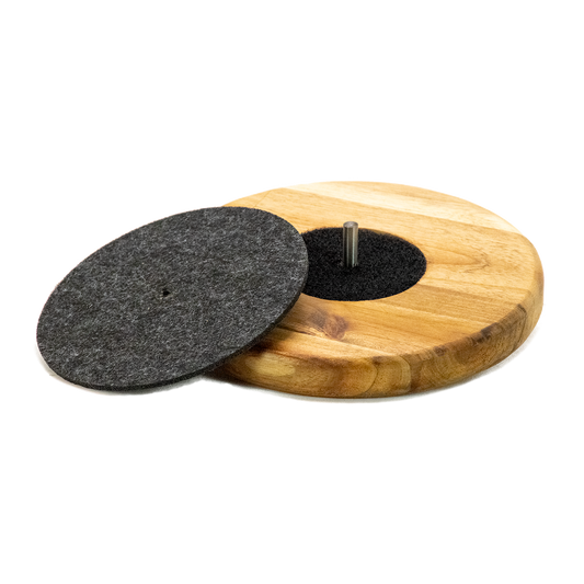 „Vinylhalterr aus Massivholz für Schallplatten im Wohnzimmer“