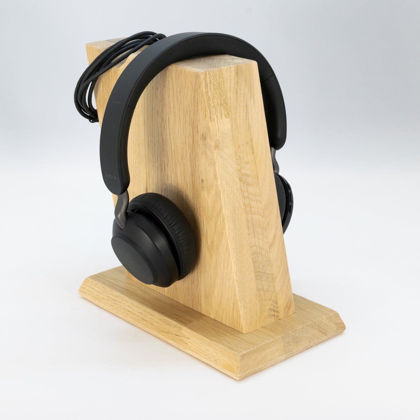 Kopfhörerständer / Kopfhörerhalter "Vintage" aus Massivholz inklusive Kabelhalterung. phonotastisch