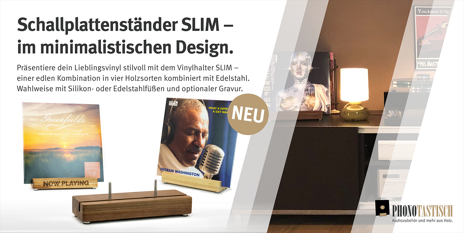 Schallplattenständer SLIM –
im minimalistischen Design.