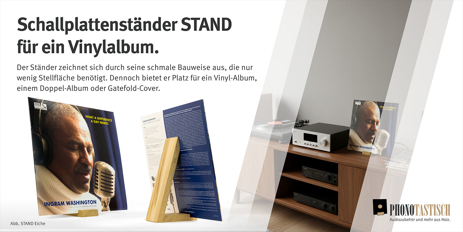 Schallplattenständer STAND für ein Vinylalbum.