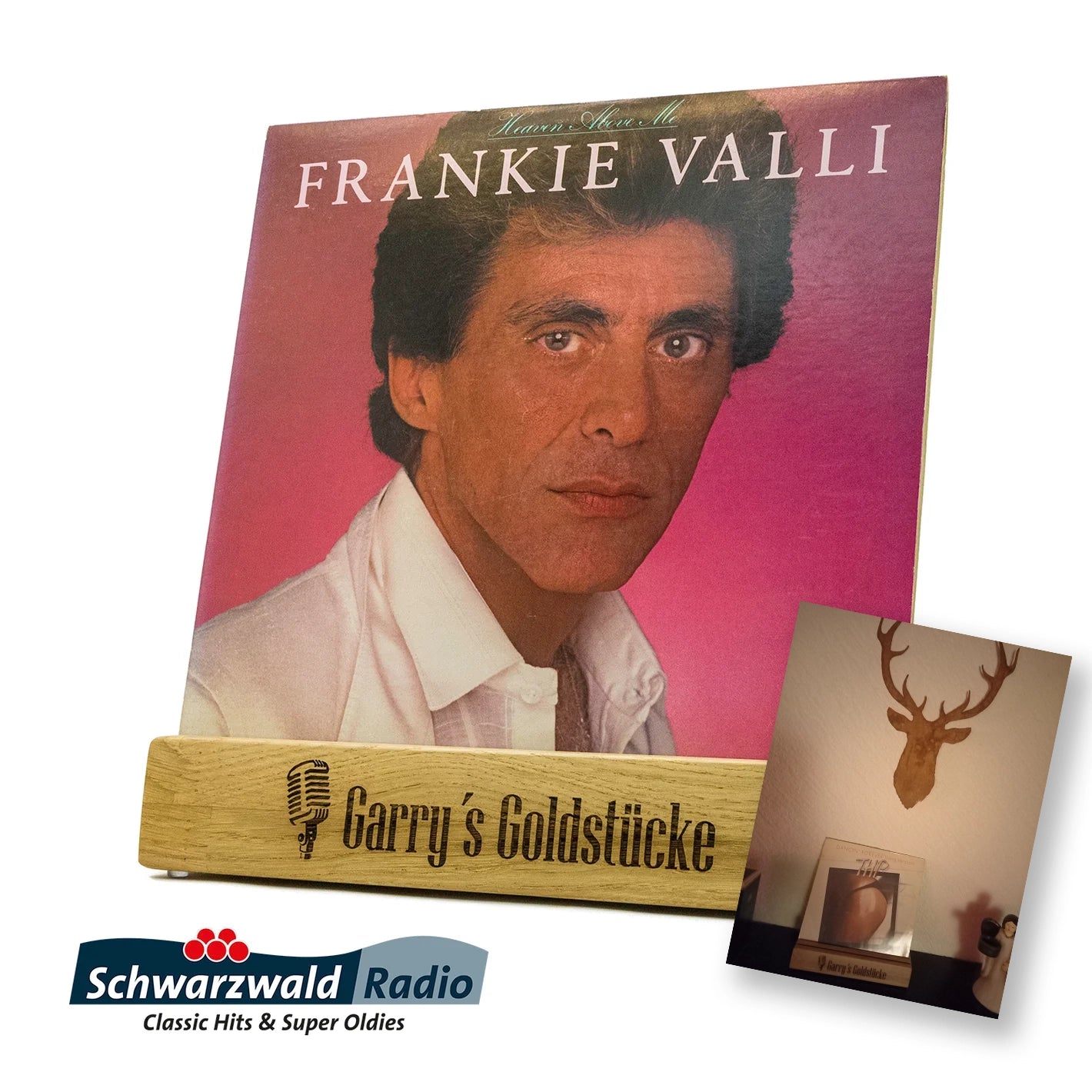 Schallplattenständer DUO mit individueller Lasergravur.