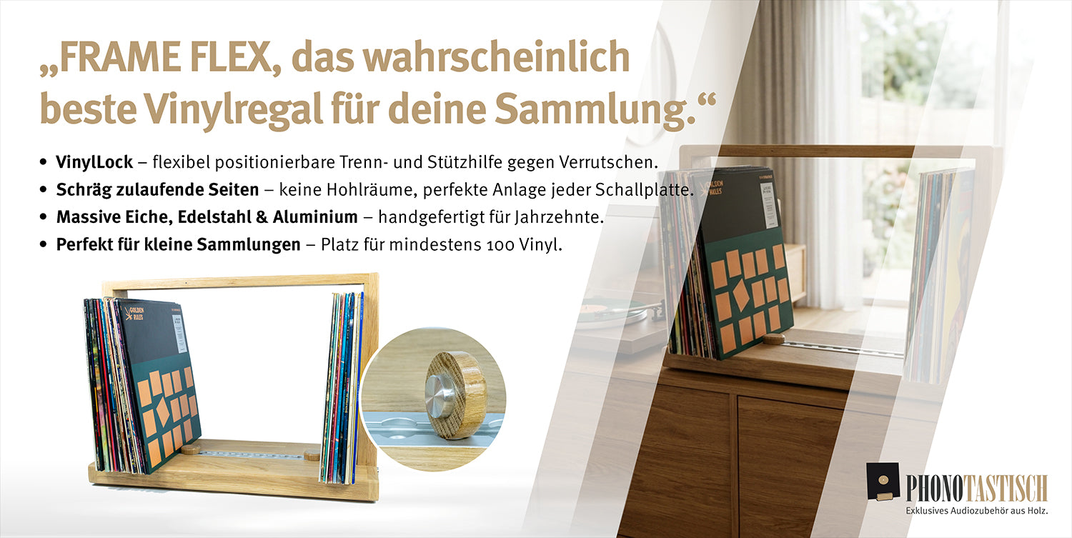 FRAME FLEX, das wahrscheinlich 
beste Vinylregal für deine Sammlung