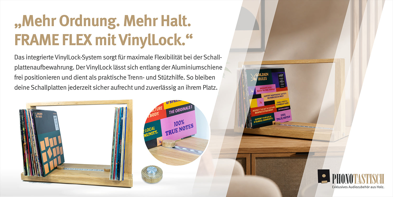 Das Schallplattenregal mit dem variablen VinylLock