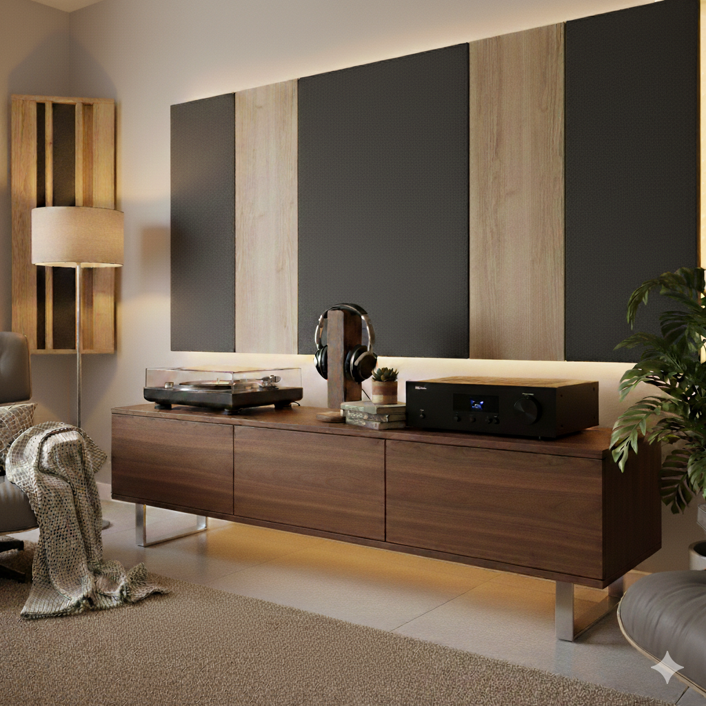 Kopfhörerständer CurveOne FineLine aus Massivholz – Eiche, Walnuss & Edelstahl phonotastisch