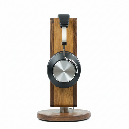 Kopfhörerständer CurveOne FineLine aus Massivholz – Eiche, Walnuss & Edelstahl phonotastisch