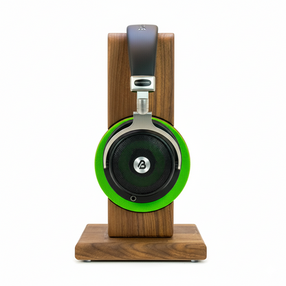 Kopfhörerständer RONDO mit aufgesetztem austauschbarem Ohrpolsterschutz. phonotastisch