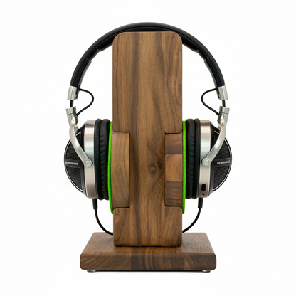 Kopfhörerständer RONDO mit aufgesetztem austauschbarem Ohrpolsterschutz. phonotastisch