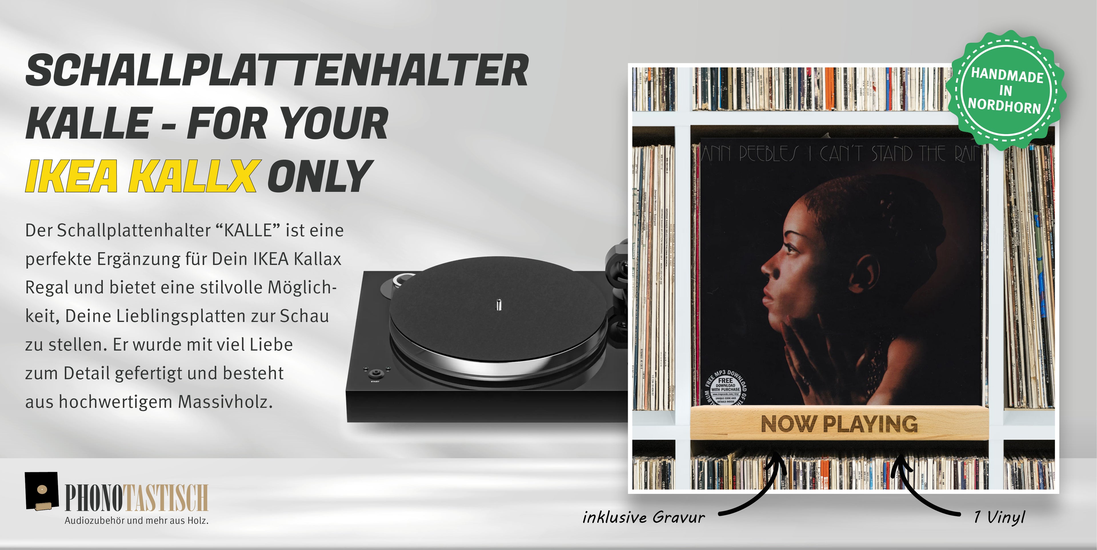 Schallplattenhalter KALLE ;-) For your IKEA KALLAX only!