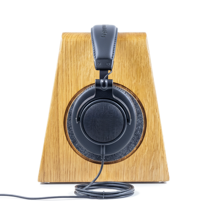 Set - Schallplattenhalter DUO MASSIV + Kopfhörerständer PHONEBLOCK MASSIV Phonotastisch