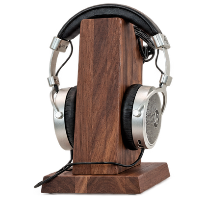 Kopfhörerständer Holz FIN Kabel – Massivholz mit praktischer Kabelaufhängung. Headphone Stand | Handgemacht in Deutschland phonotastisch