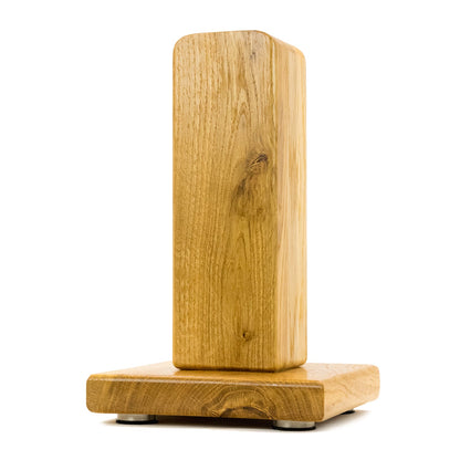 Kopfhörerständer theONE – schlichte Schönheit aus Edelstahl und Eiche. Phonotastisch