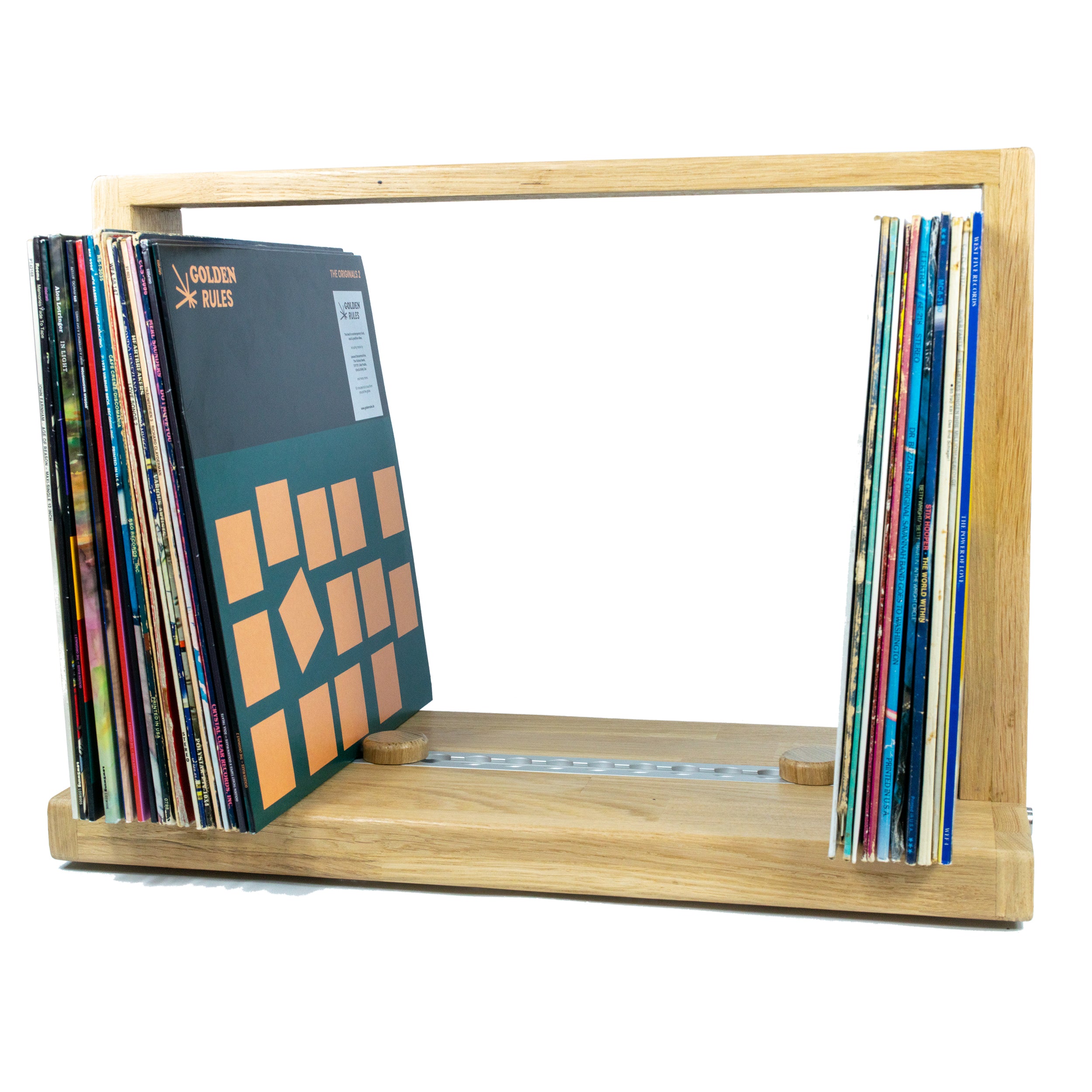 Schallplattenregal FRAME Flex mit VinylLock | Vinylhalter für LPs | Vinylregal für bis zu 100 Vinyl phonotastisch