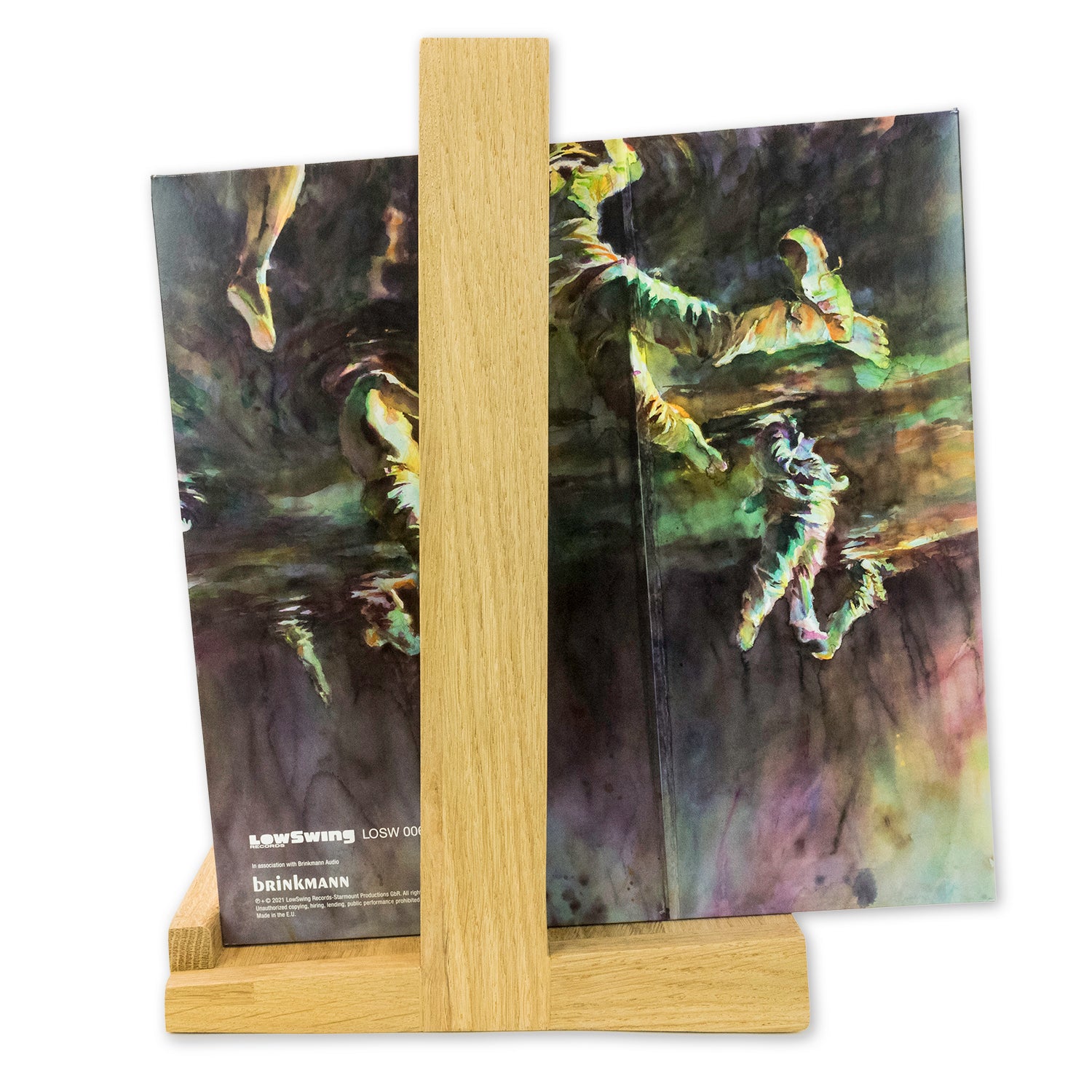 Schallplattenregal FRAME für bis zu 100 Vinyl aus Massivholz Eiche. phonotastisch