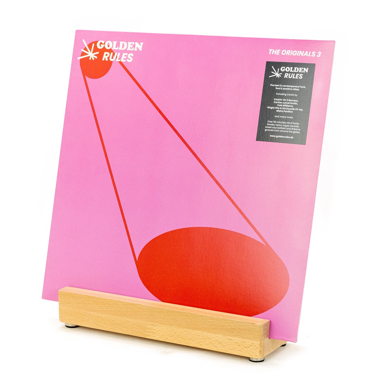 Schallplattenständer aus Massivholz für Vinylalbum im minimalistischen Design“ 