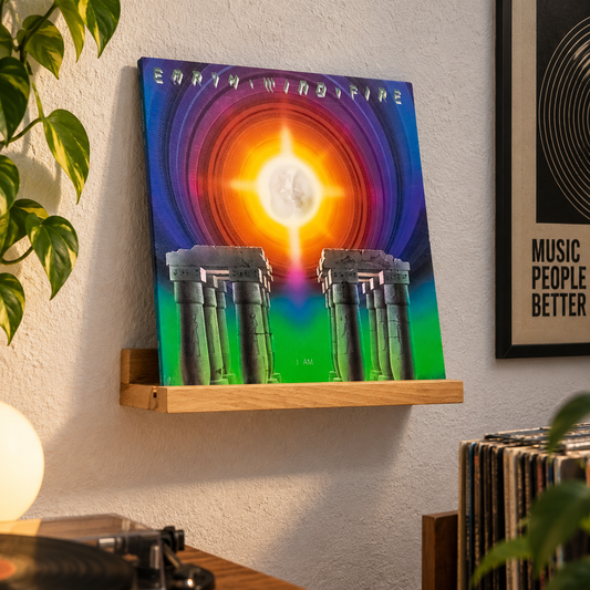Schallplattenregal aus Massivholz | Vinylhalter für LPs | einfache Wandmontage und sicherer Halt deines Vinyl. phonotastisch