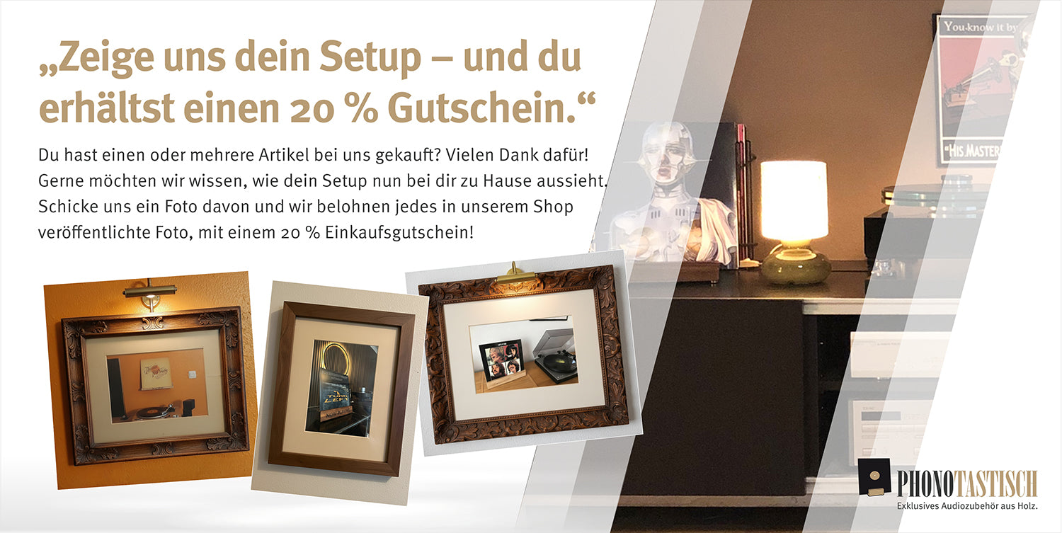 Zeige uns dein Setup – und du
erhältst einen 20 % Gutschein