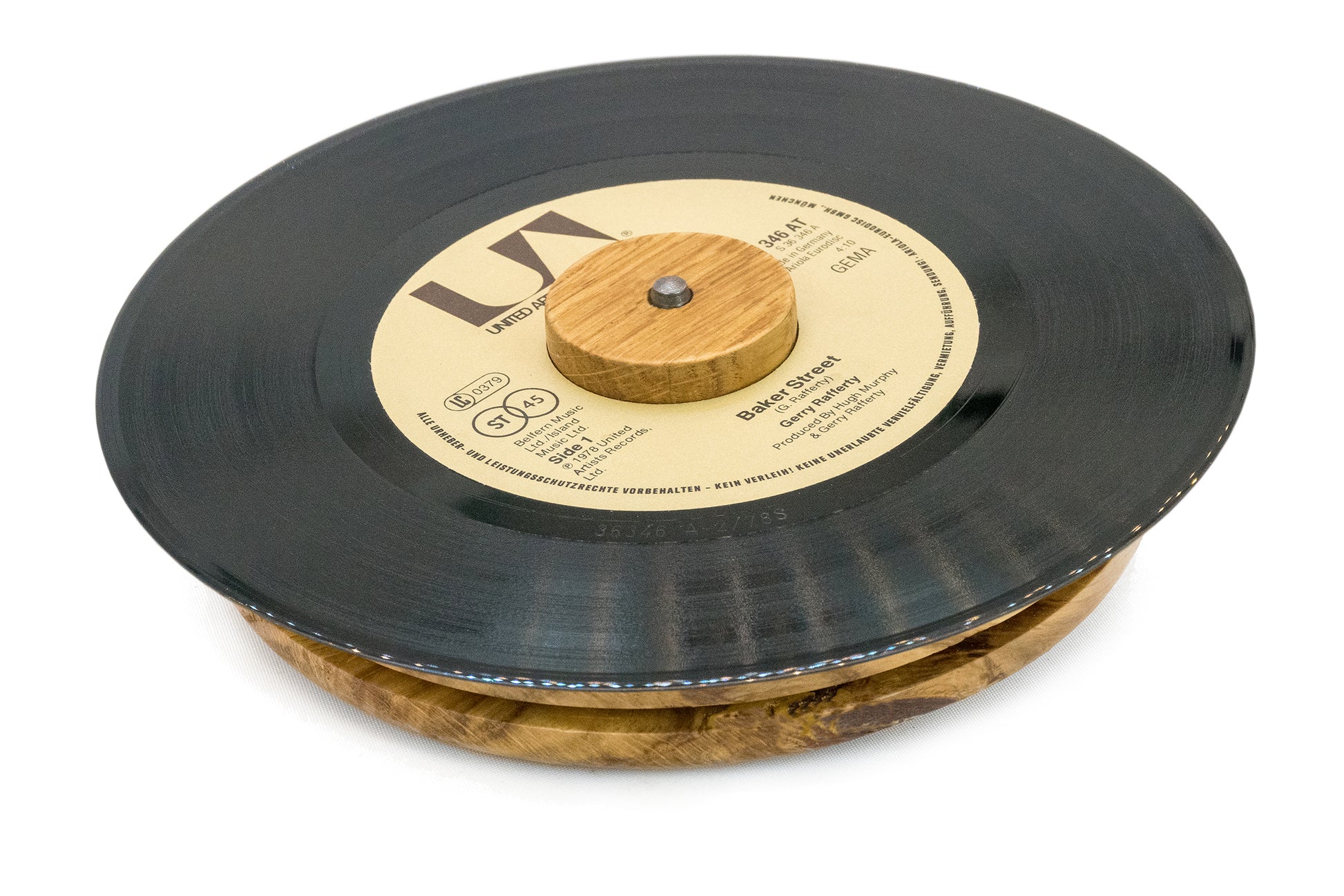  „Eleganter Schallplattenhalter aus Holz für Vinyl im Wohnzimmer“ 