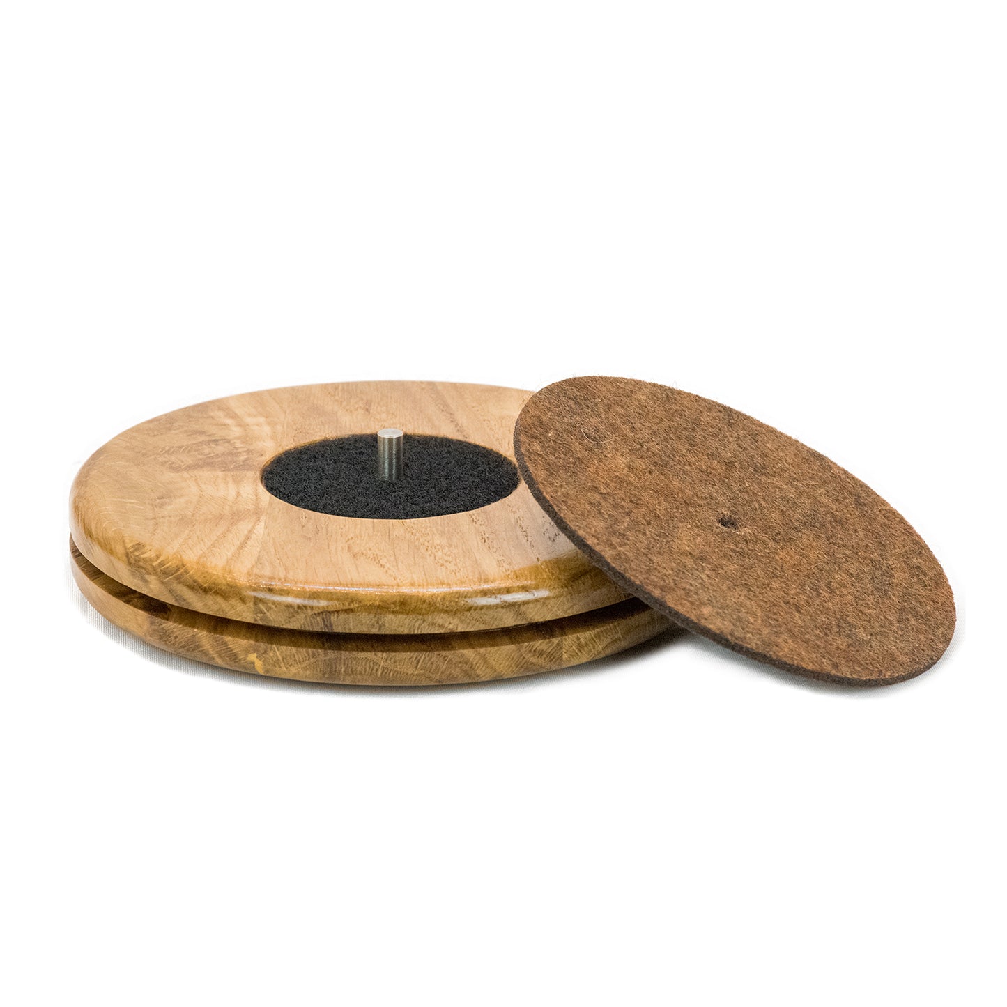 „Minimalistischer Schallplattenhalter aus Holz mit hochwertigem Edelstahl“ 