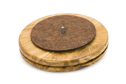 „Handgefertigter Schallplattenhalter aus Eiche für Vinylplatten“ 
