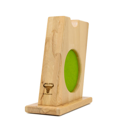 „Premium Holz-Kopfhörerhalter mit CleaPad-Ablage“ 