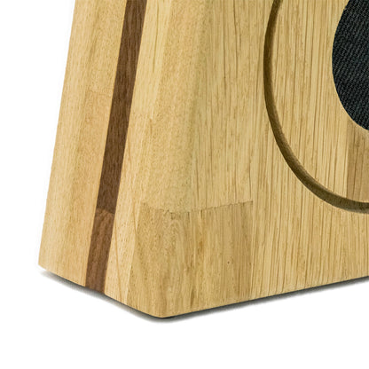 „Premium Holz-Kopfhörerhalter mit CleaPad-Ablage“