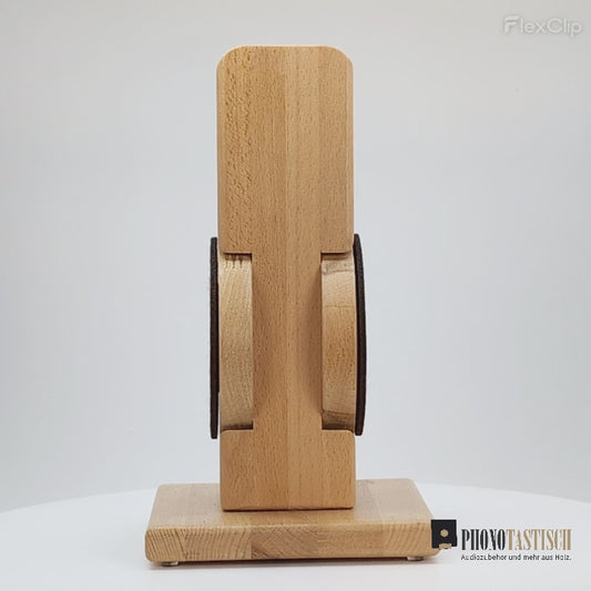 Kopfhörerständer RONDO mit aufgesetztem austauschbarem Ohrpolsterschutz.