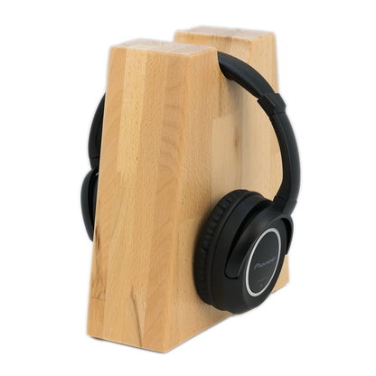 Kopfhörerständer / Kopfhörerhalter "Phoneblock" aus Massivholz. phonotastisch